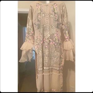 Pakistan dress with ruffle sleeves. Size M